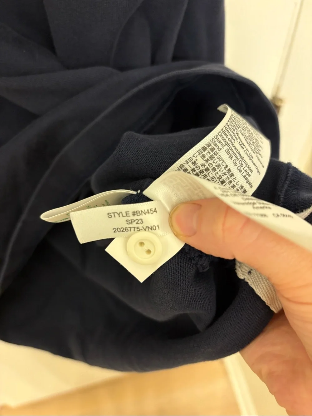 Vintage J.Crew Oarsman Rugby Shirt Mens XLT Navy Blue Pink Collar Elbow Patch